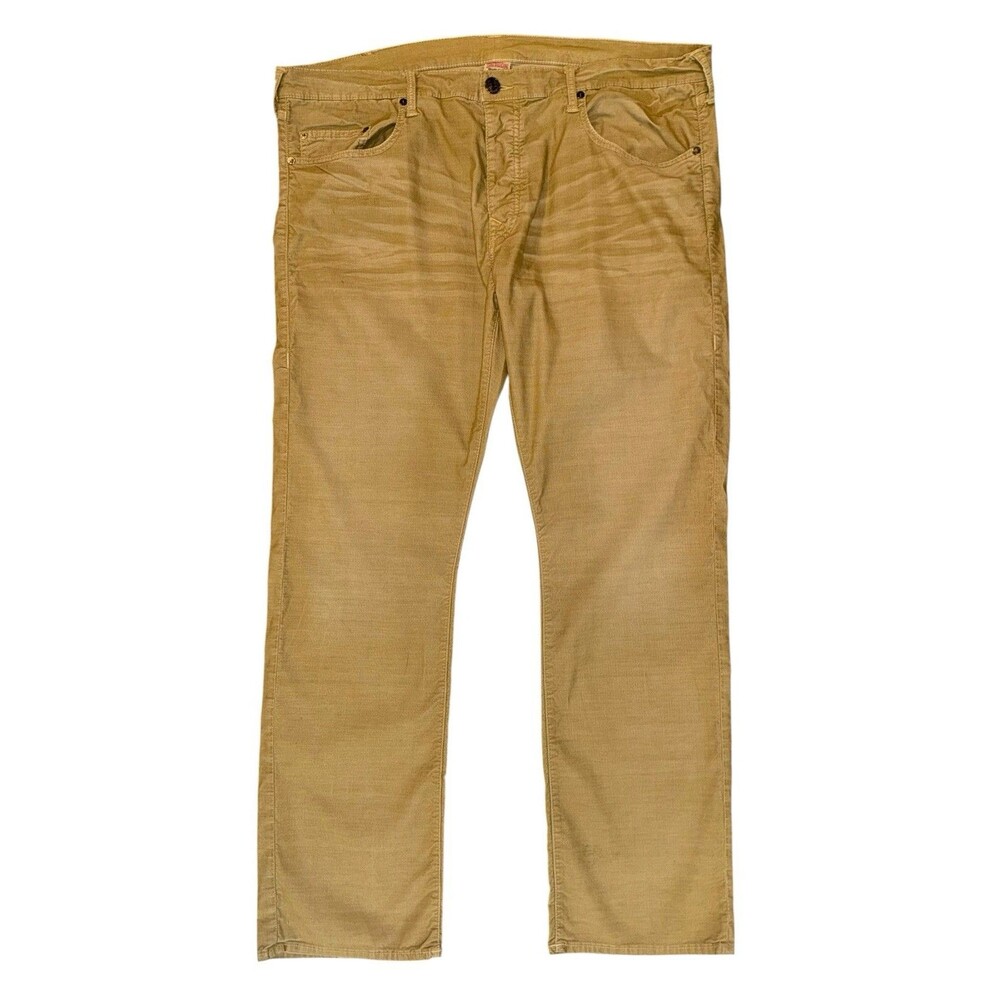 True Religion Bobby Straight Leg Corduroy Pants Khaki Brown Tan Men’s Size 42